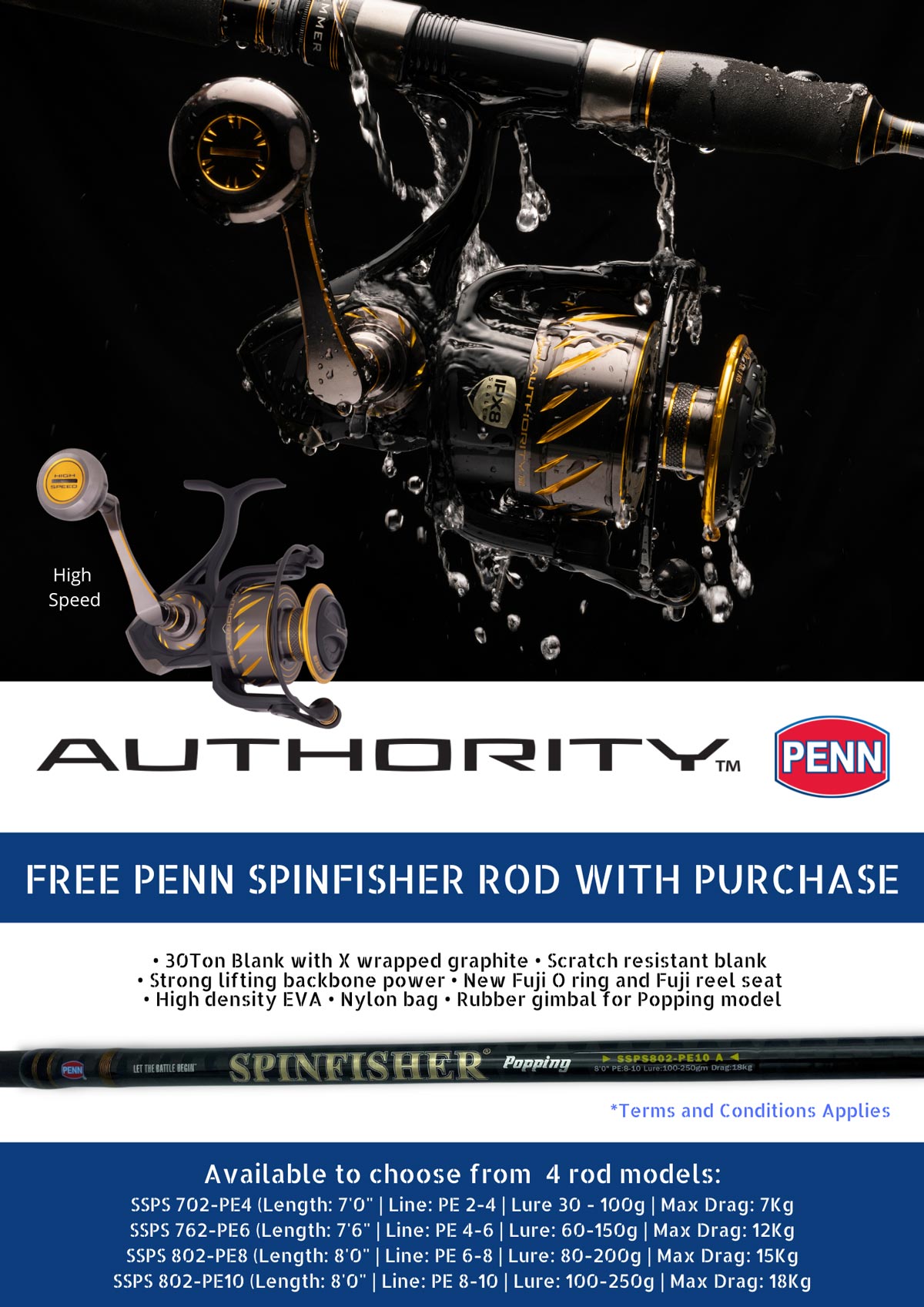 Penn Authority reel, Penn Authority reel Malaysia, Penn Authority Singapore, Penn Authority reel review